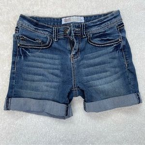 Blue Low-rise Jean Shorts